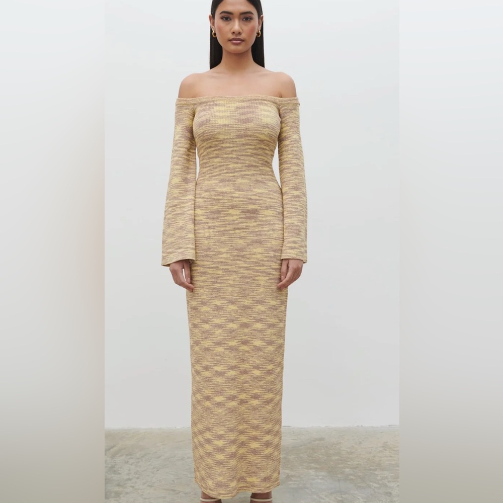 Off the Shoulder Knit Maxi Dress (ASOS)